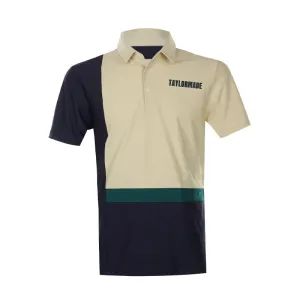 TAYLORMADE Color Block Men’s Polo (Cream)