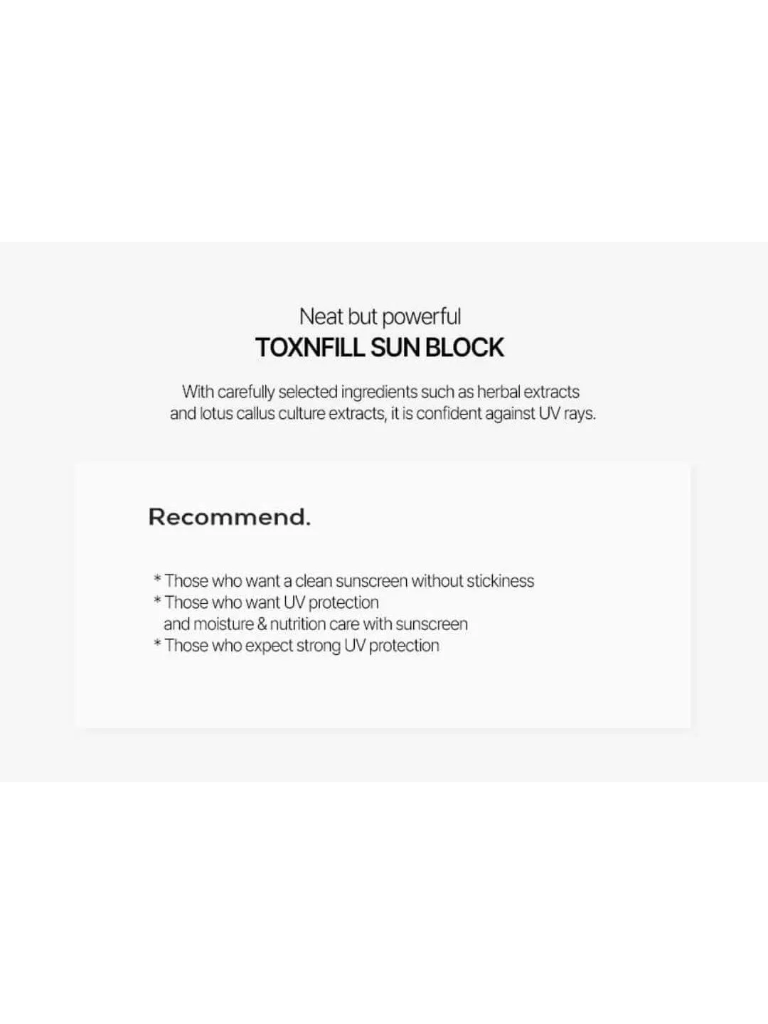 TOXNFILL Sunblock SPF50  PA   