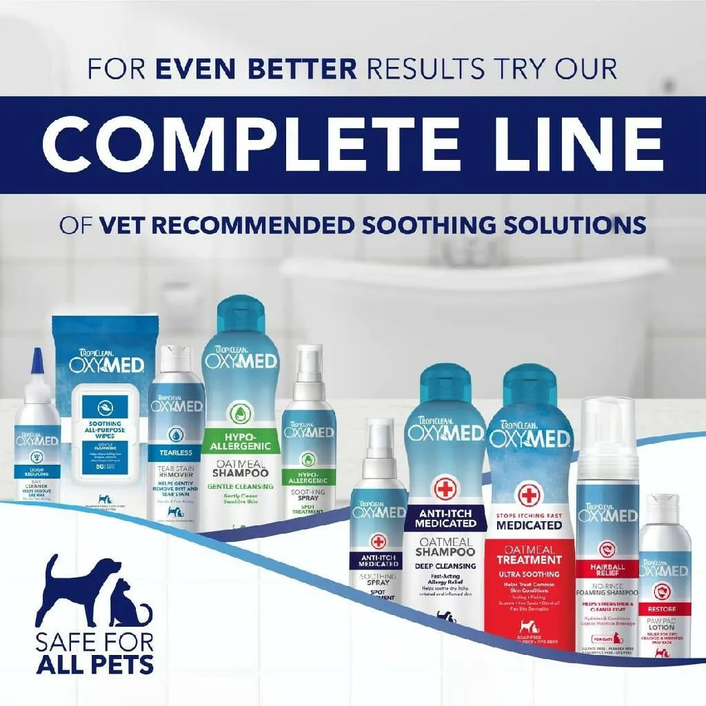 TropiClean Oxy Med Hypoallergenic Soothing Spray for Dogs & Cats (8 oz)