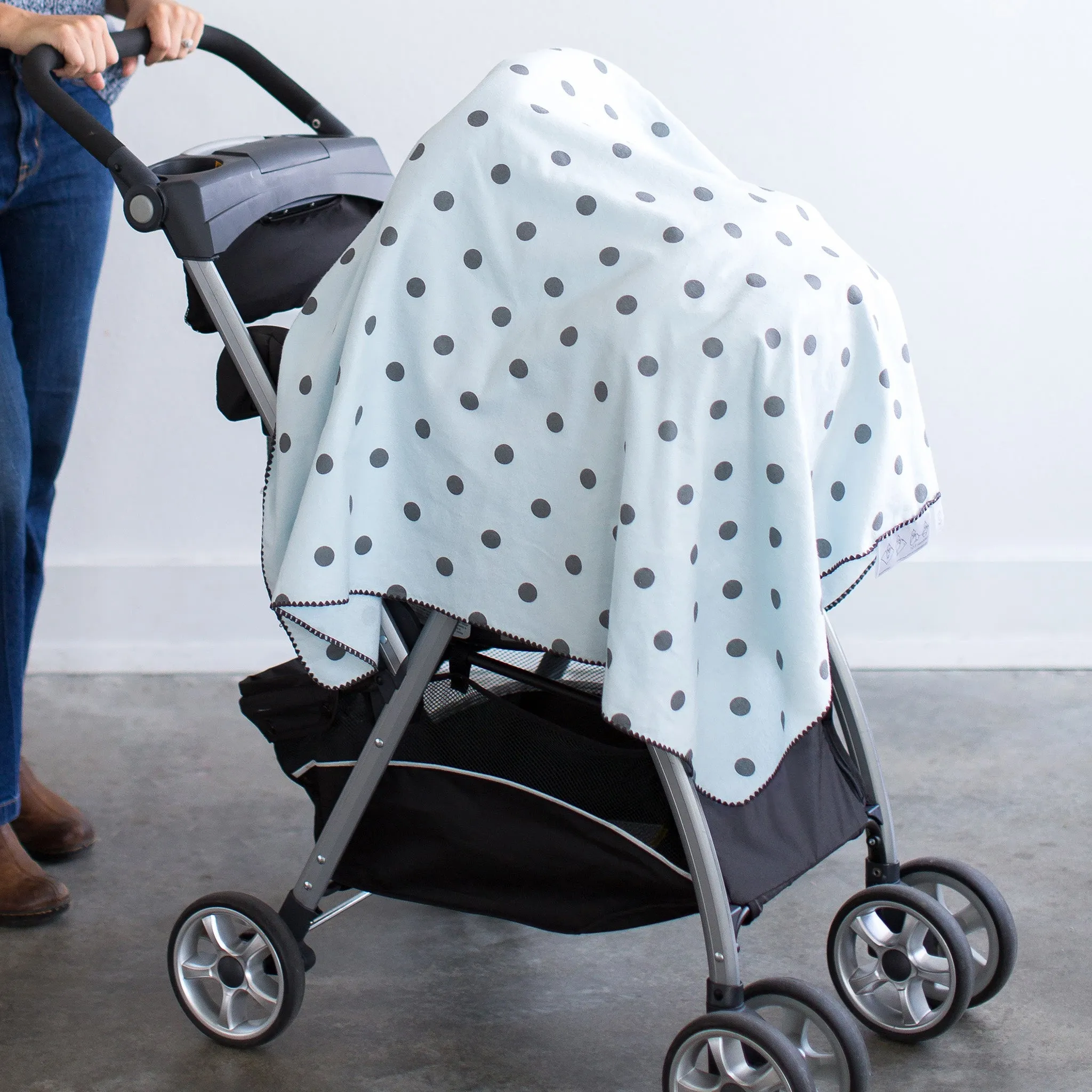 Ultimate Swaddle and Hat Newborn Gift Set - Bunnie and Little Dots, Pastel Pink
