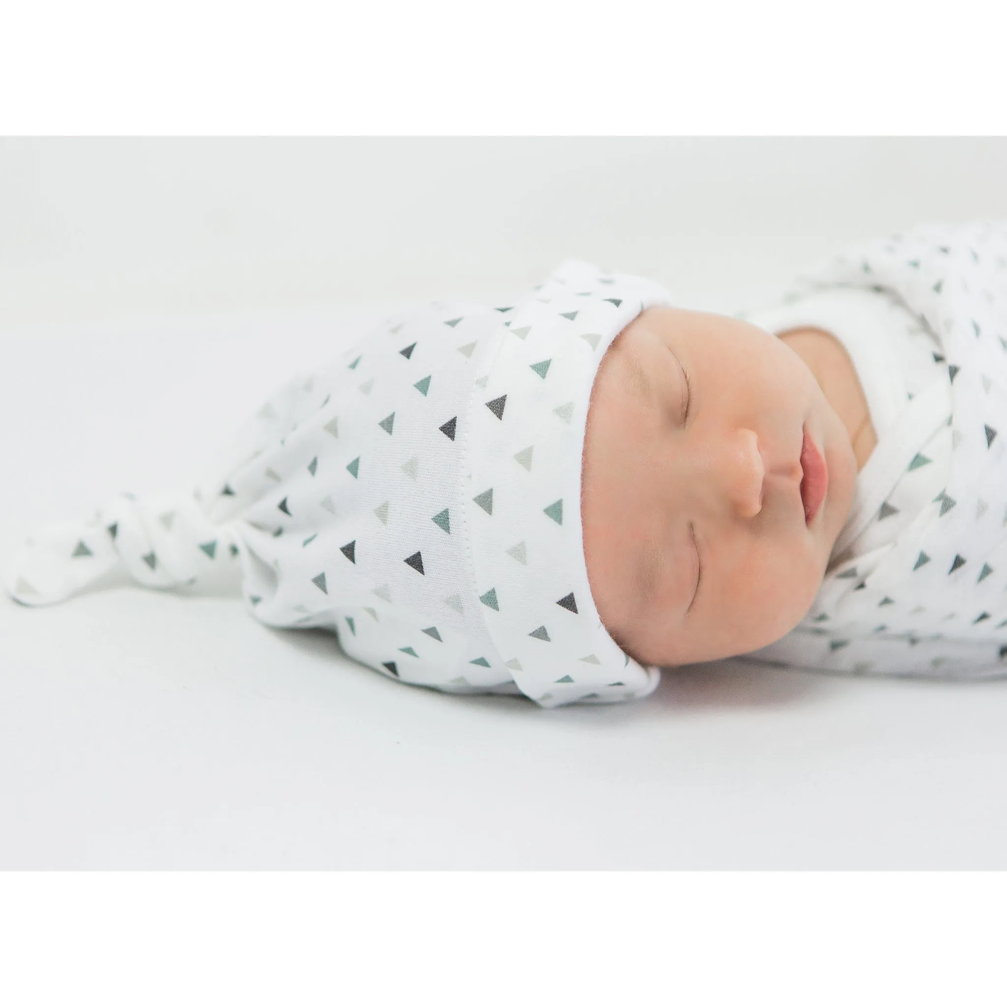 Ultimate Swaddle and Hat Newborn Gift Set - Bunnie and Little Dots, Pastel Pink