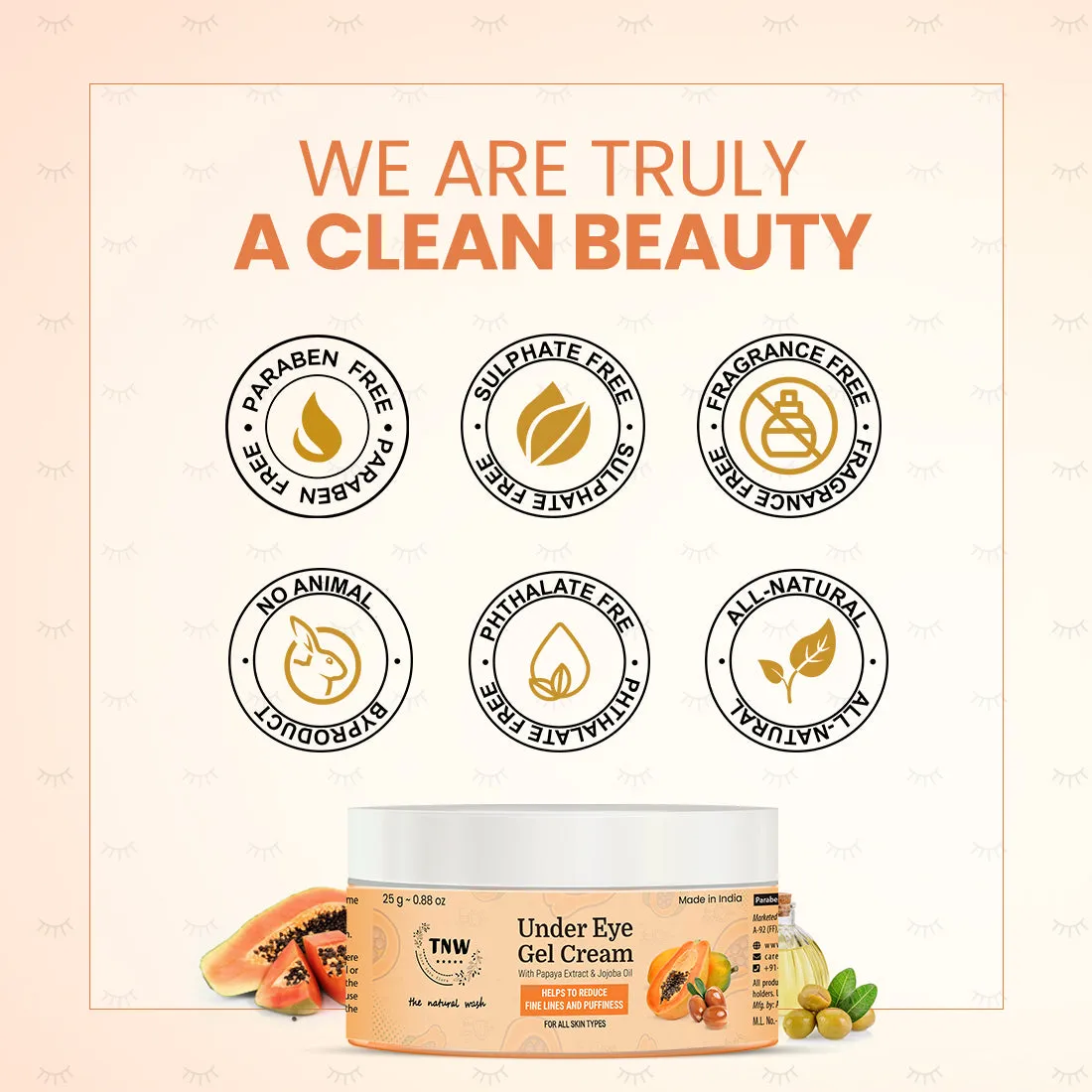 UNDER EYE GEL CREAM (with Papaya and Jojoba Oil)