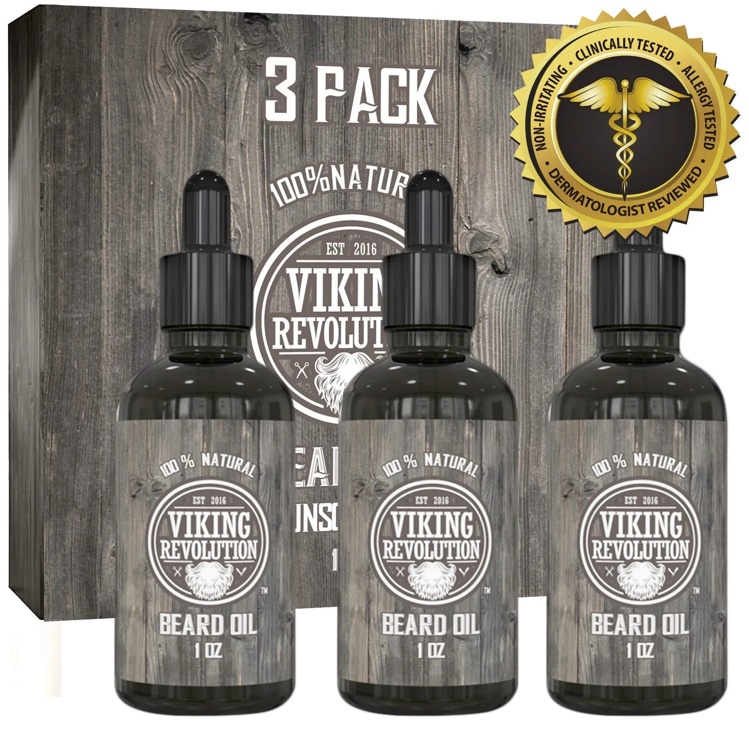 Unscented Beard Oil - 3 Pack