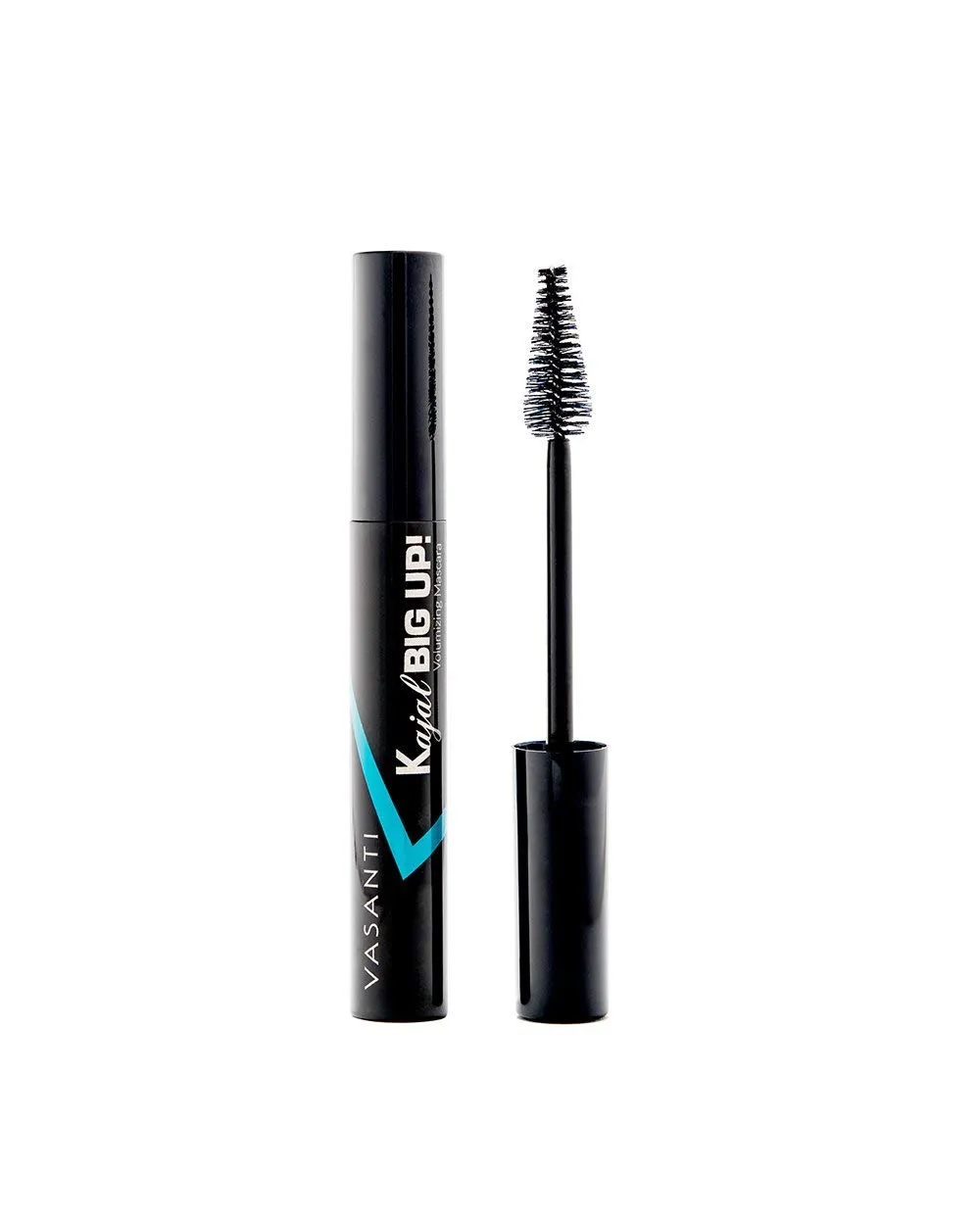 VASANTI Kajal Big Up, Volumizing Mascara (Black) - Long Lasting, Water resistant, Sumdge proof, Intense Volume, Safe for Sensitive Eyes, Non Clumping, Kohl Free, Eye Mascara
