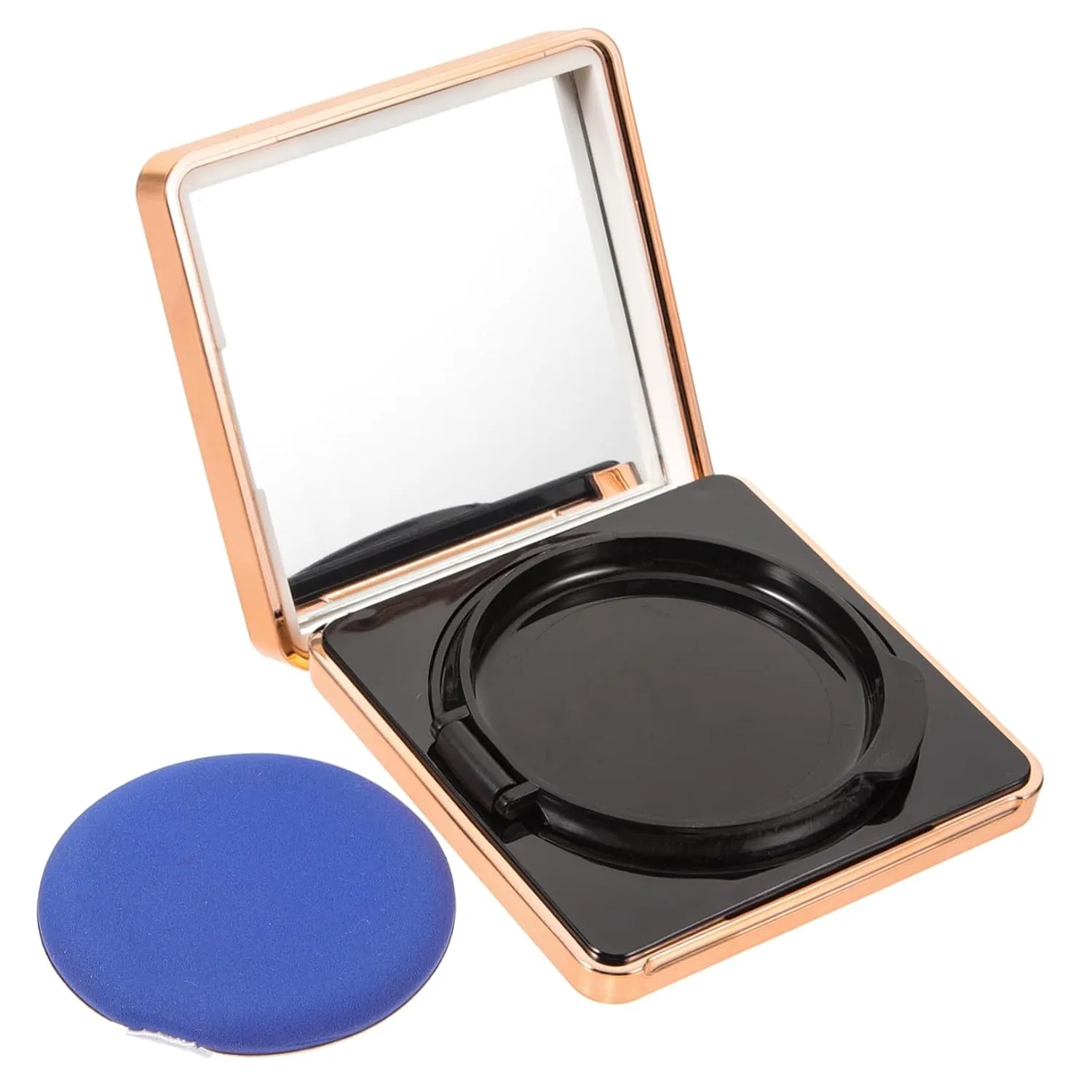 Velour Makeup Powder Puff Empty Foundation Case Diy Compact Travel-size Container Bb Case for Women
