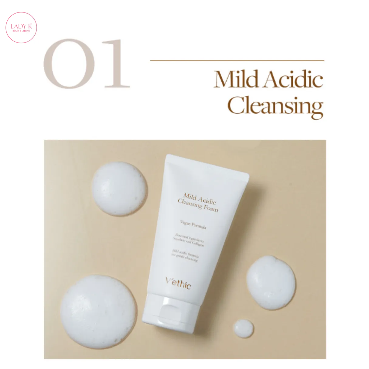 [Vethic] Mild Acidic Cleansing Foam
