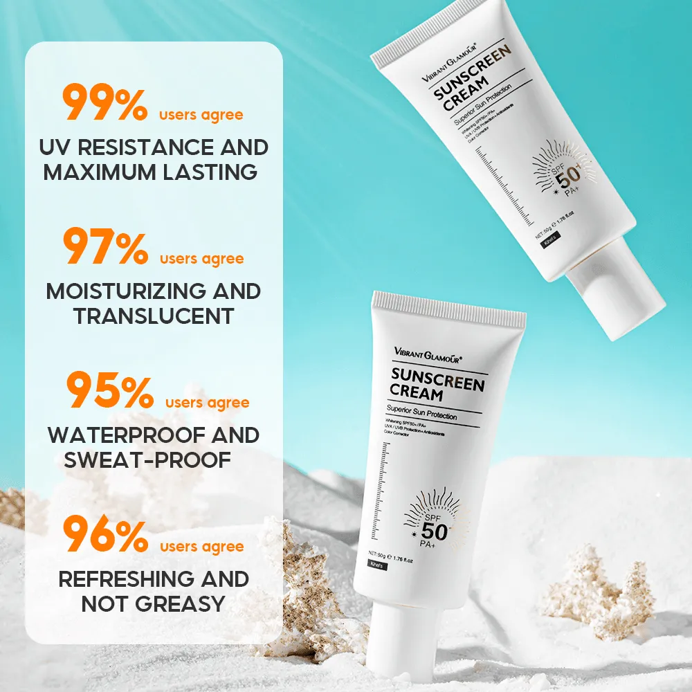 Vibrant Glamour Whitening Sunscreen Cream SPF50  UVA/UVB - 50g