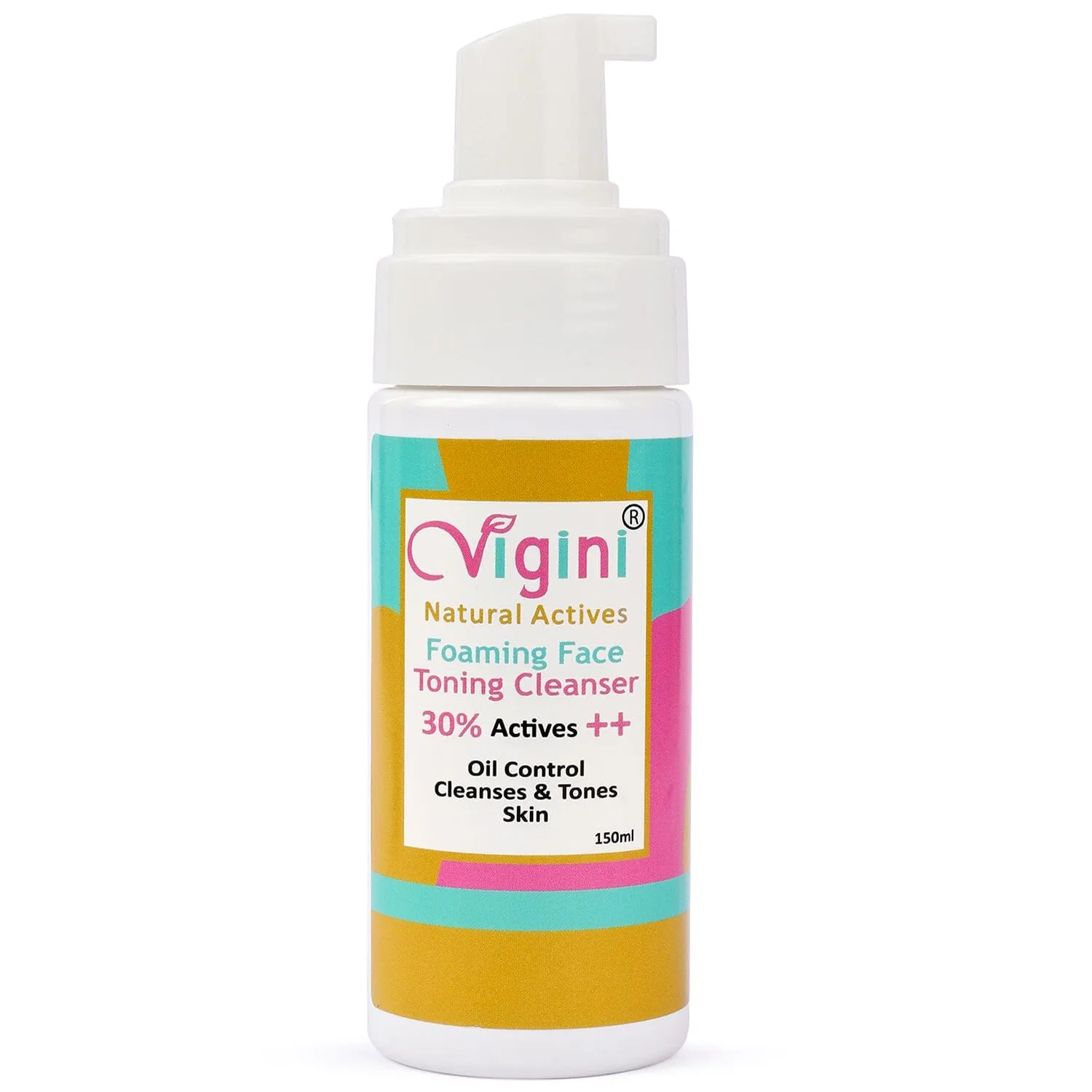 Vigini 30% Actives Anti-Acne Oil Control Foaming Toner Deep Cleanser Soap Free Face Wash Men Women  150ml |