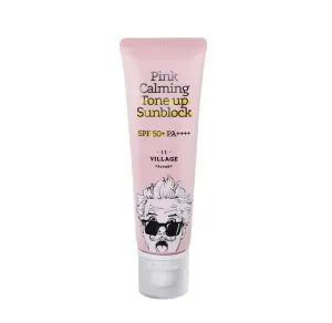 VILLAGE 11 FACTORY Pink Calming tone up Sunblock SPF 50  PA    تون اب واقي الشمس