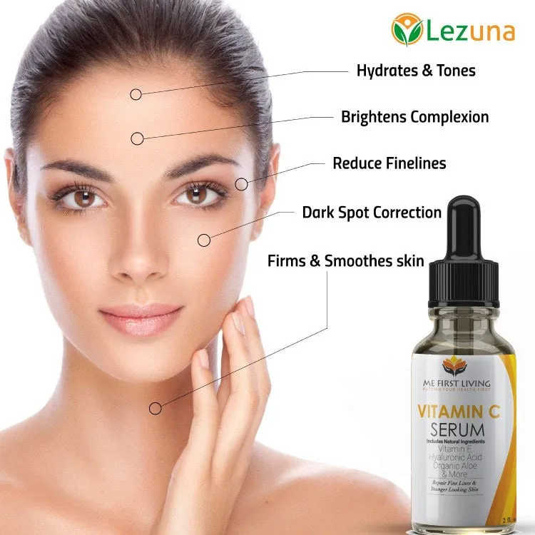 Vitamin C Face Serum, Hyaluronic Acid, Vitamin C & More - 2 OZ