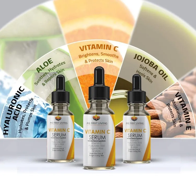Vitamin C Face Serum, Hyaluronic Acid, Vitamin C & More - 2 OZ