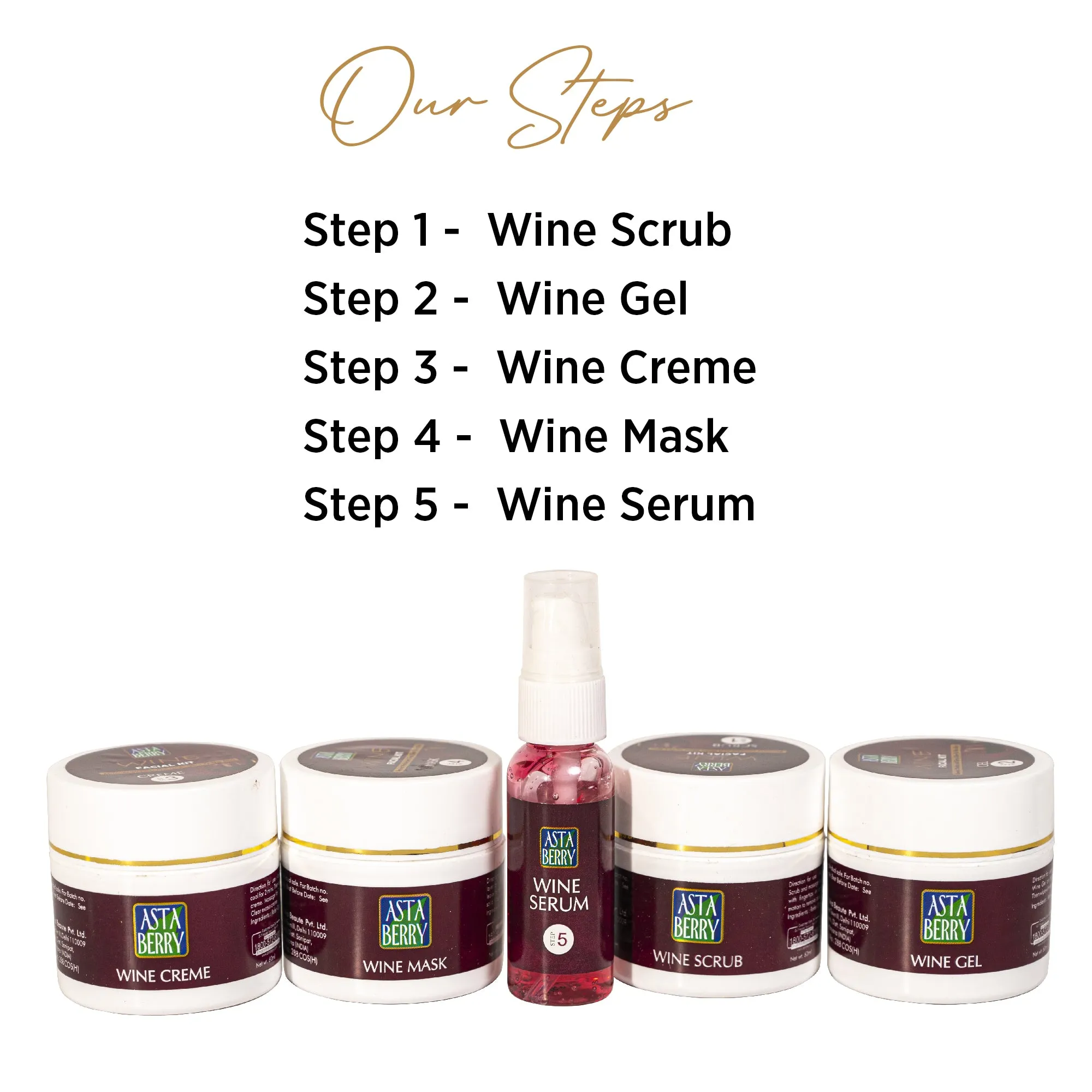 Wine Facial Kit | For Glow & Brighter skin tone(270ml)