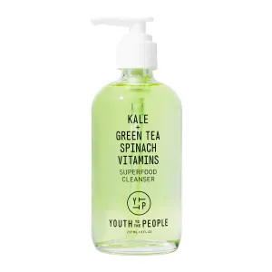 Youth To The People Superfood Facial Cleanser, Full Size (8 fl oz), Kale and Green Tea Spinach Face Wash, Gentle Makeup Remover   Pore Minimizer for All Skin Types, Vegan, Refillable